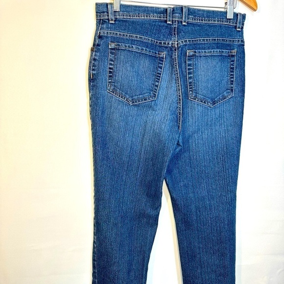 Gloria Vanderbilt Blue Denim Jeans Pants 10P Pockets Button Zipper Cotton Blend - Picture 7 of 9